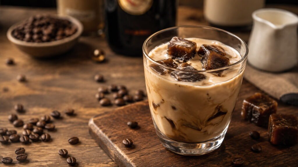 Baileys Irish Cream Vanilla Vodka and Coffee Ice Cubes