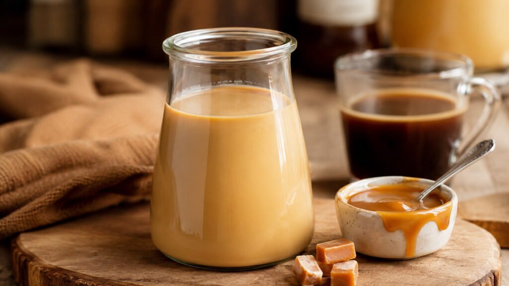 Homemade Caramel Coffee Creamer With Condensed Milk