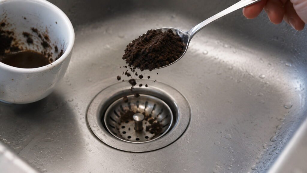 How to Dissolve Coffee Grounds in a Drain