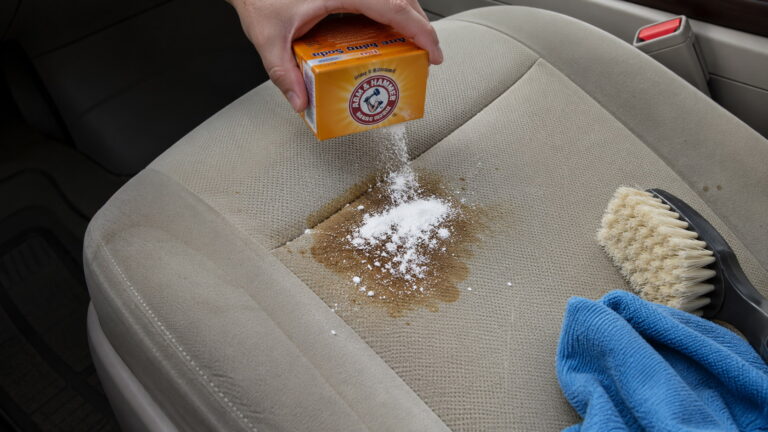 Baking Soda Car Seat Cleaner Coffee Stain